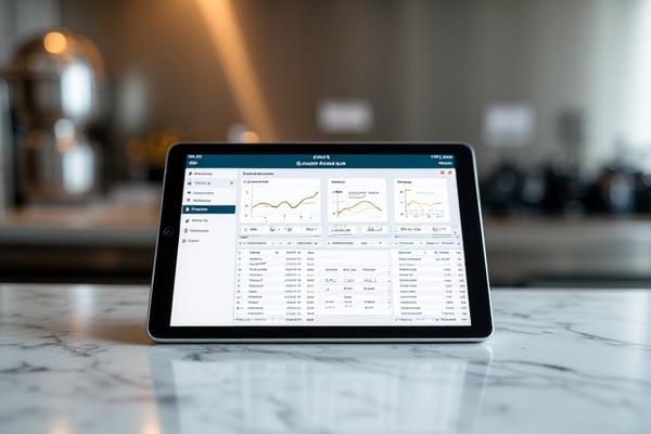 Data dashboard showing food cost percentages